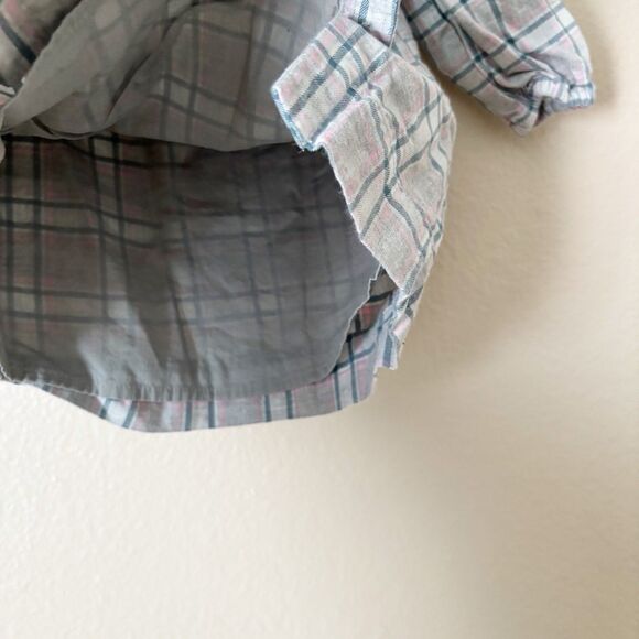 Baby Gap Dress Girls 3 - 6 months Grey Tartan pattern long sleeve button casual - Picture 5 of 8